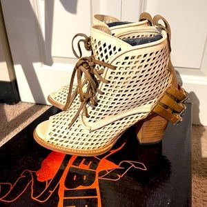 Freebird open toe booties. Freebird by Steven. Brand new never worn. Pristine.